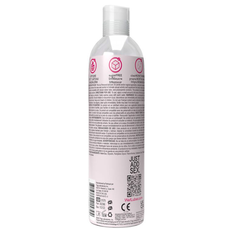 Wet Delicious Oral Play – Cupcake – Waterbased Flavored Lube 4 Oz
